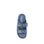 Sandali con logo GG in denim