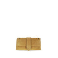 Borsa a tracolla beige in pelle di vitello