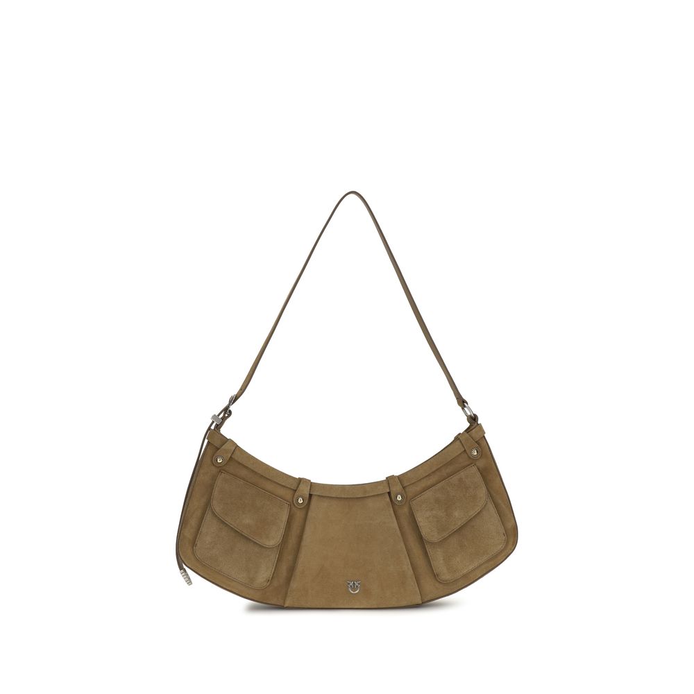 Borsa a tracolla beige in pelle di vitello