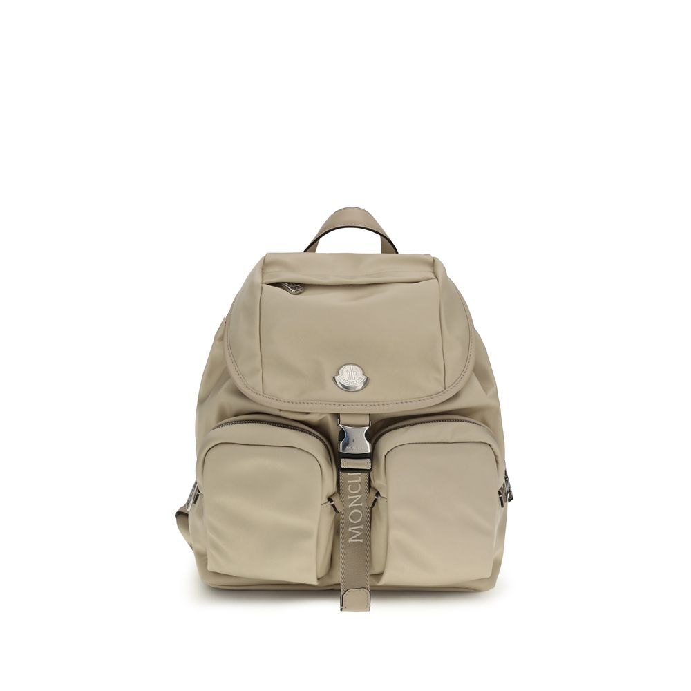 Beige polyamide backpack