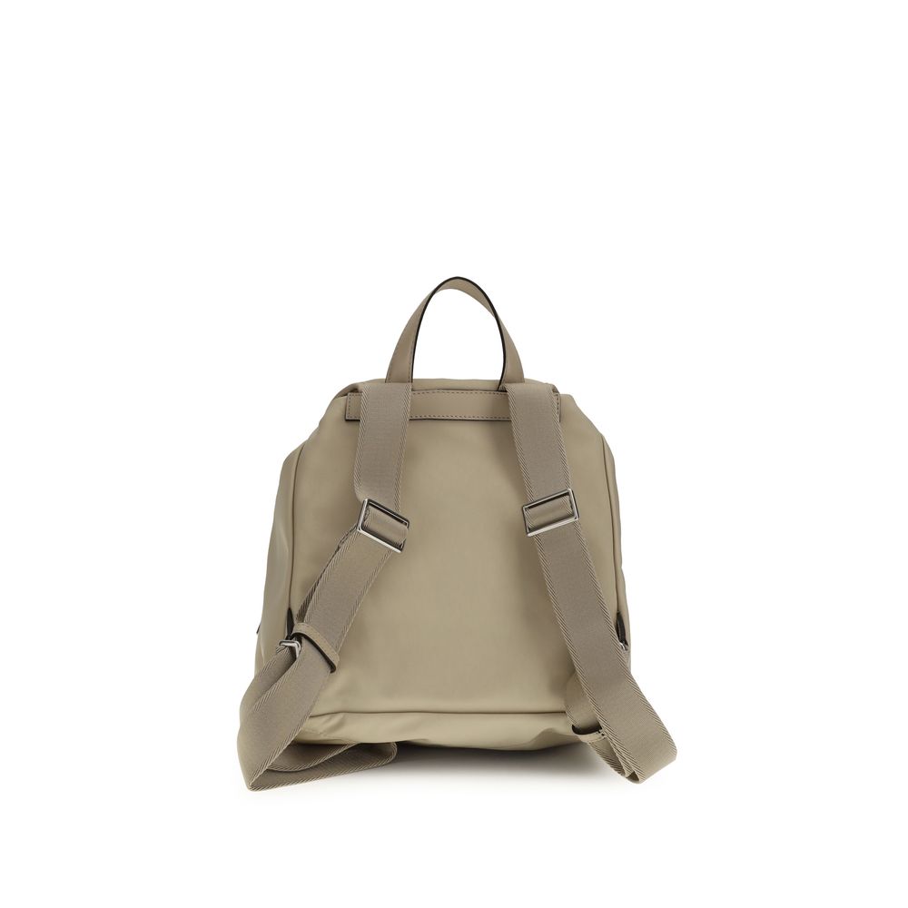 Beige polyamide backpack