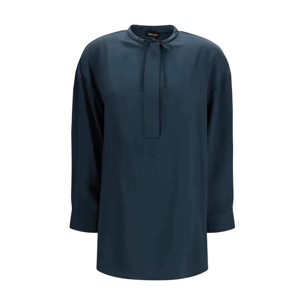 Camicetta di seta blu