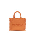 Orange cotton shoulder bag