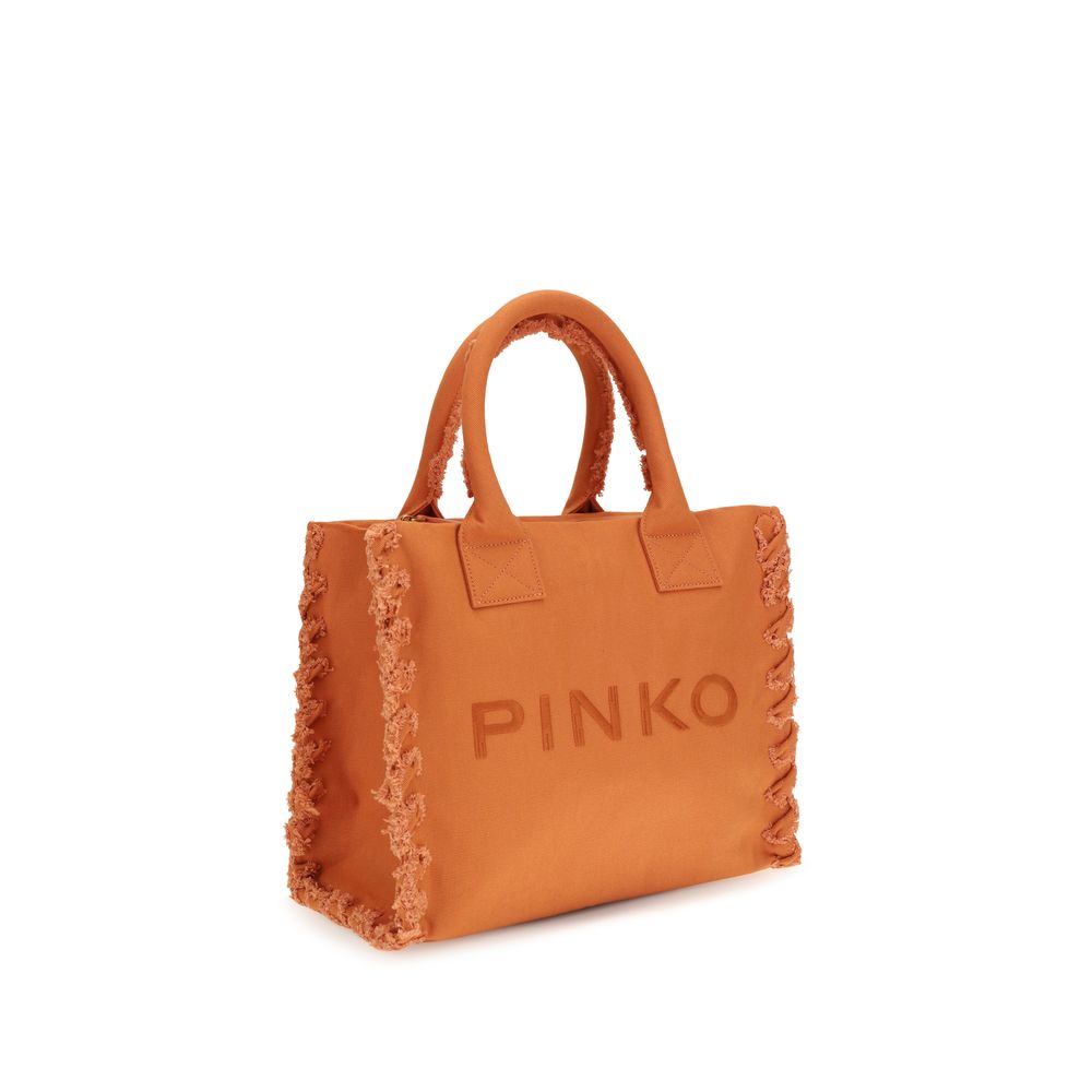 Orange cotton shoulder bag