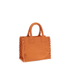 Orange cotton shoulder bag