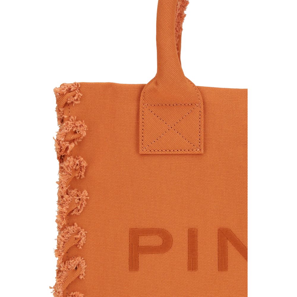 Orange cotton shoulder bag