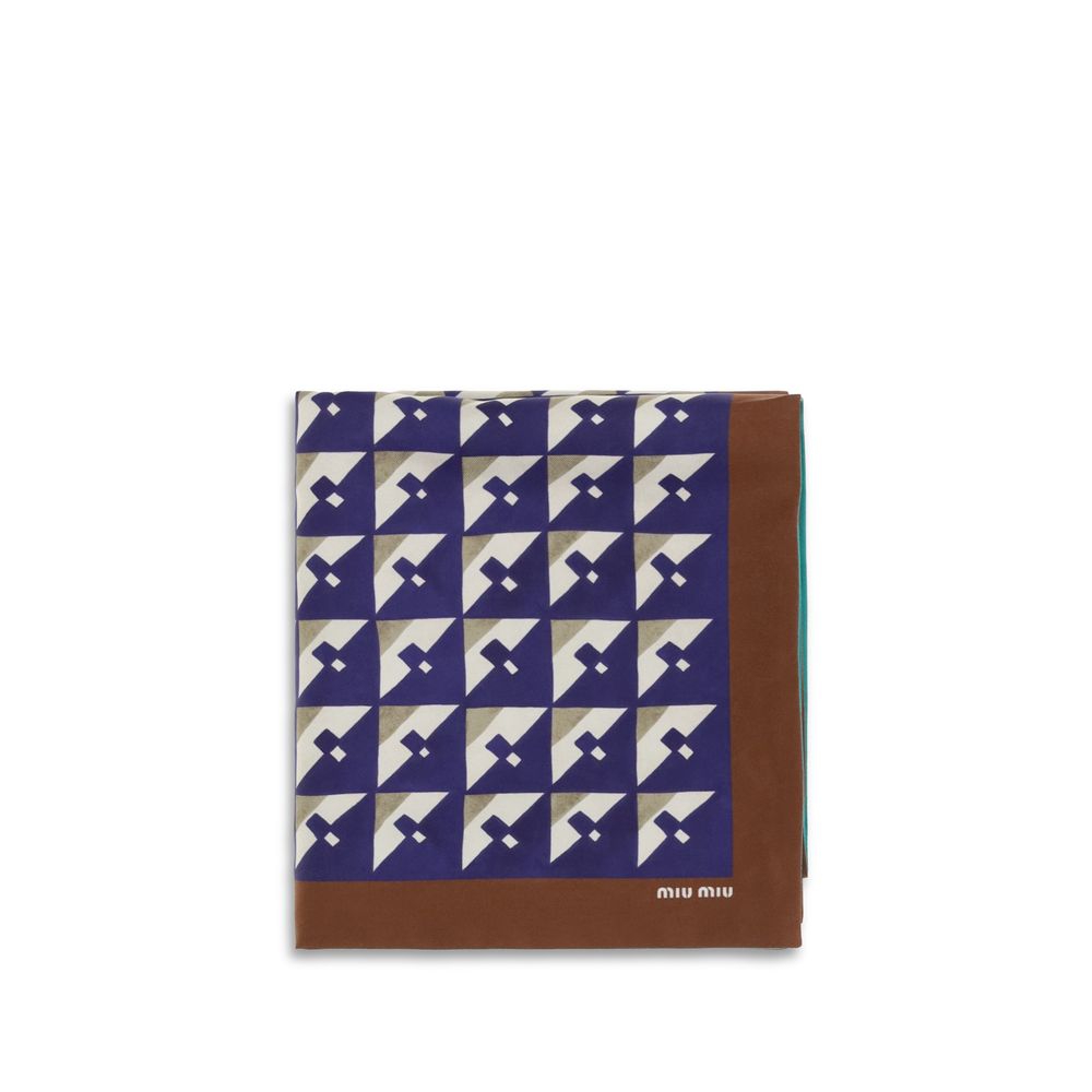 Foulard con stampa geometrica