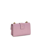 Borsa a tracolla rosa in pelle