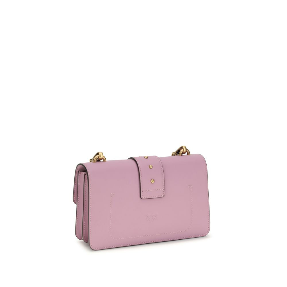 Borsa a tracolla rosa in pelle
