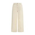Wide-leg cotton denim
