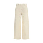 Wide-leg cotton denim