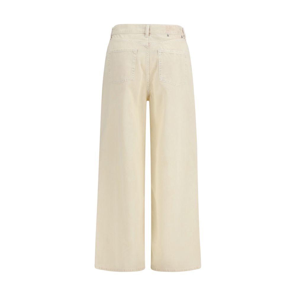 Wide-leg cotton denim