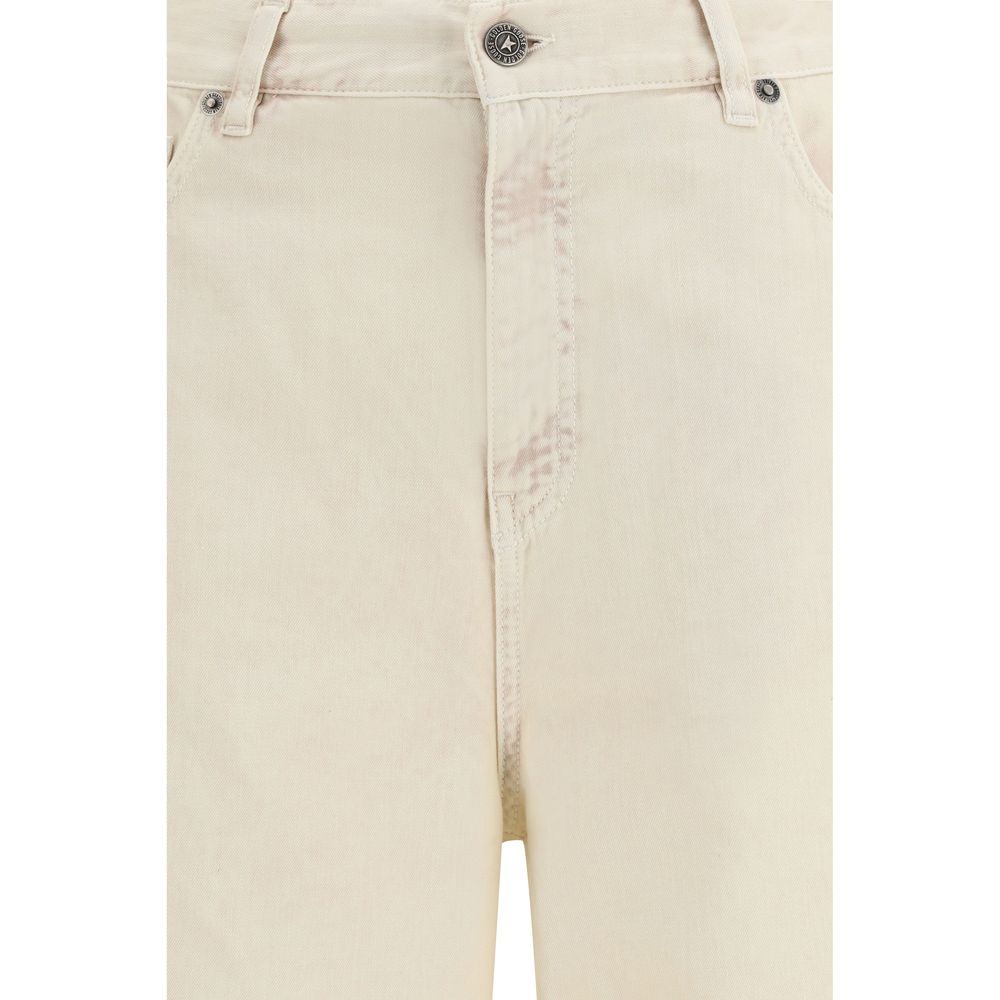 Wide-leg cotton denim