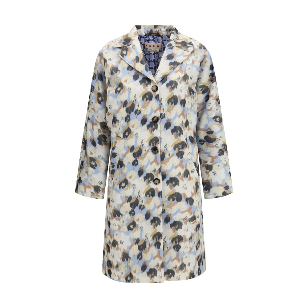 Floral print parka