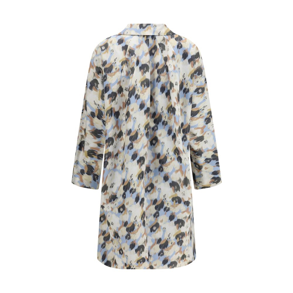Floral print parka