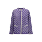 Cardigan viola con motivo GG