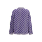 Cardigan viola con motivo GG