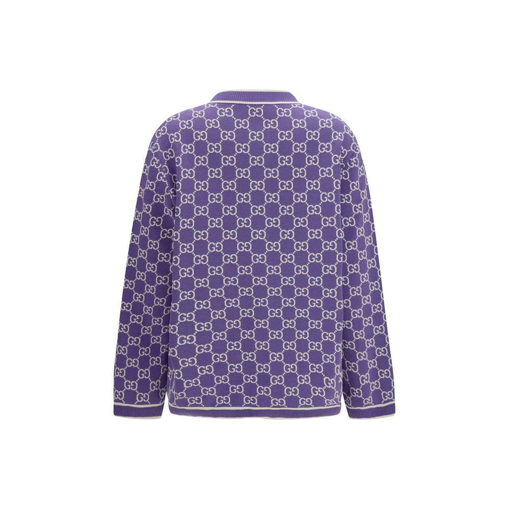 Cardigan viola con motivo GG