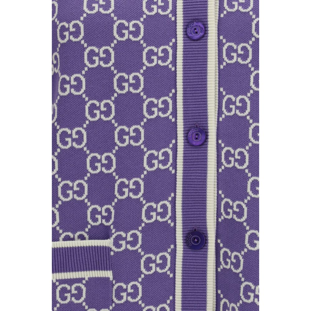 Cardigan viola con motivo GG