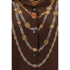 Camicia con stampa a catena
