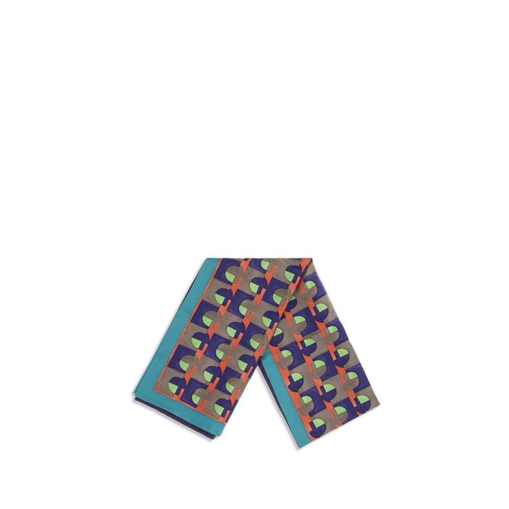 Foulard con stampa geometrica