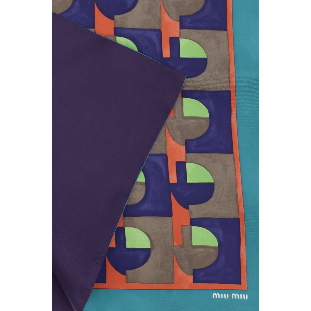 Foulard con stampa geometrica