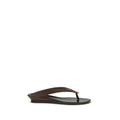 Sandali in pelle con zeppa