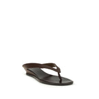 Sandali in pelle con zeppa