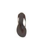 Sandali in pelle con zeppa