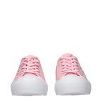 Sneakers basse in tessuto rosa
