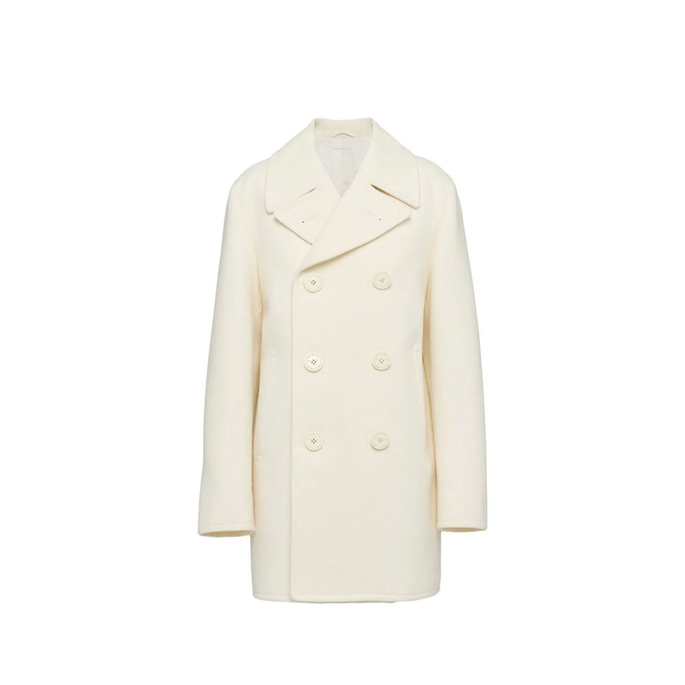 White wool coat