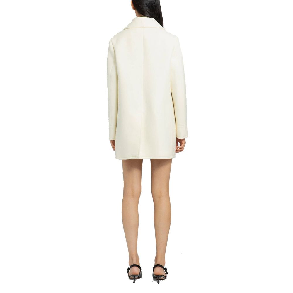 White wool coat