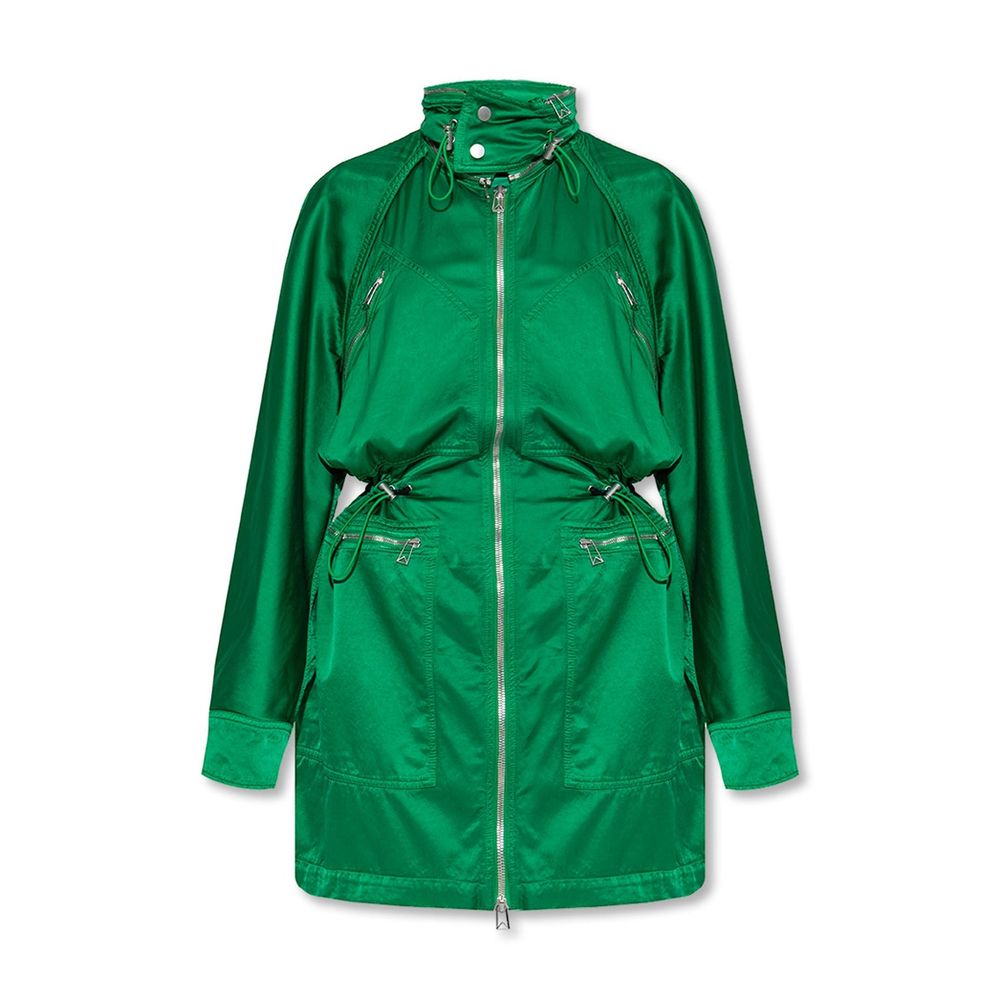 Parka with foldaway hood