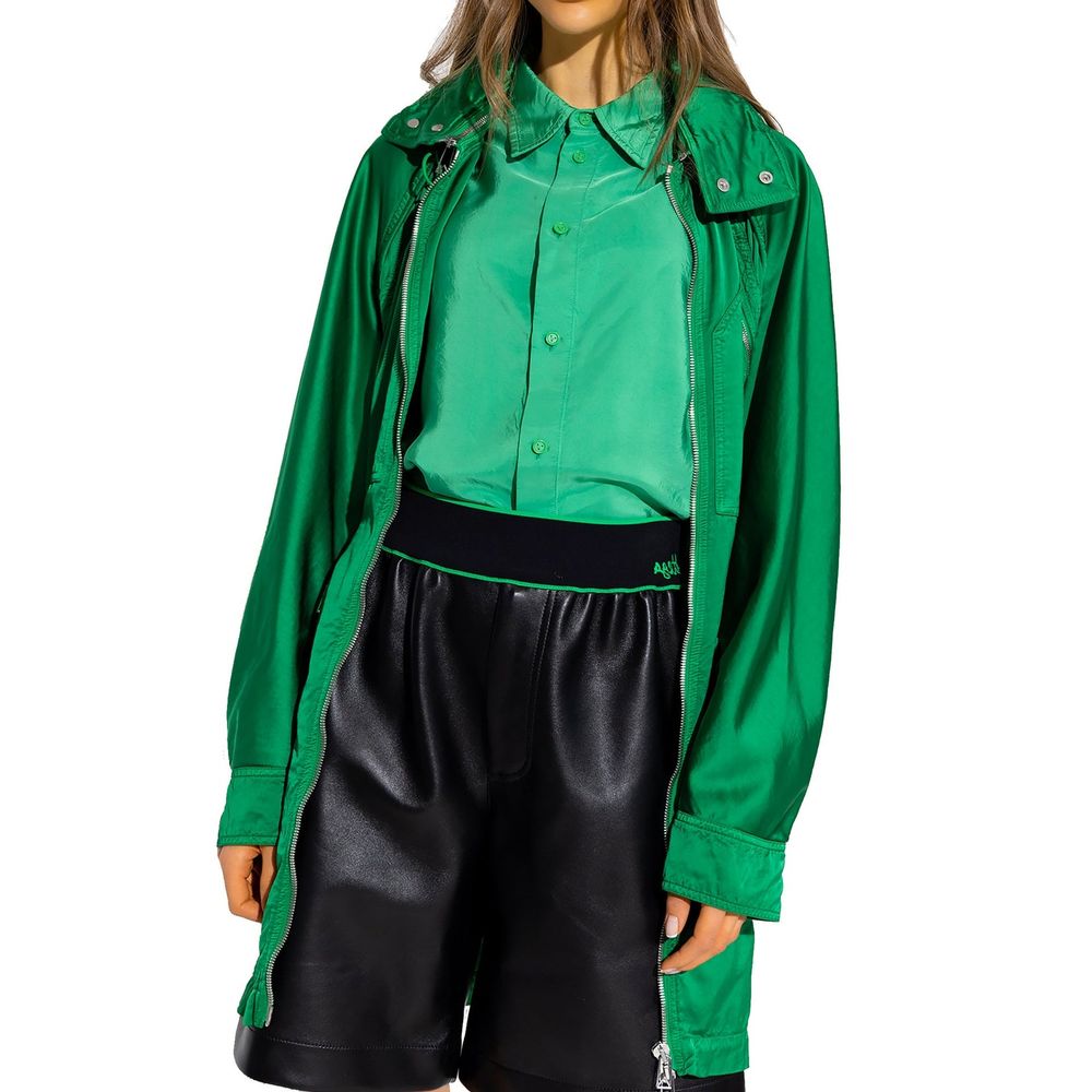 Parka with foldaway hood