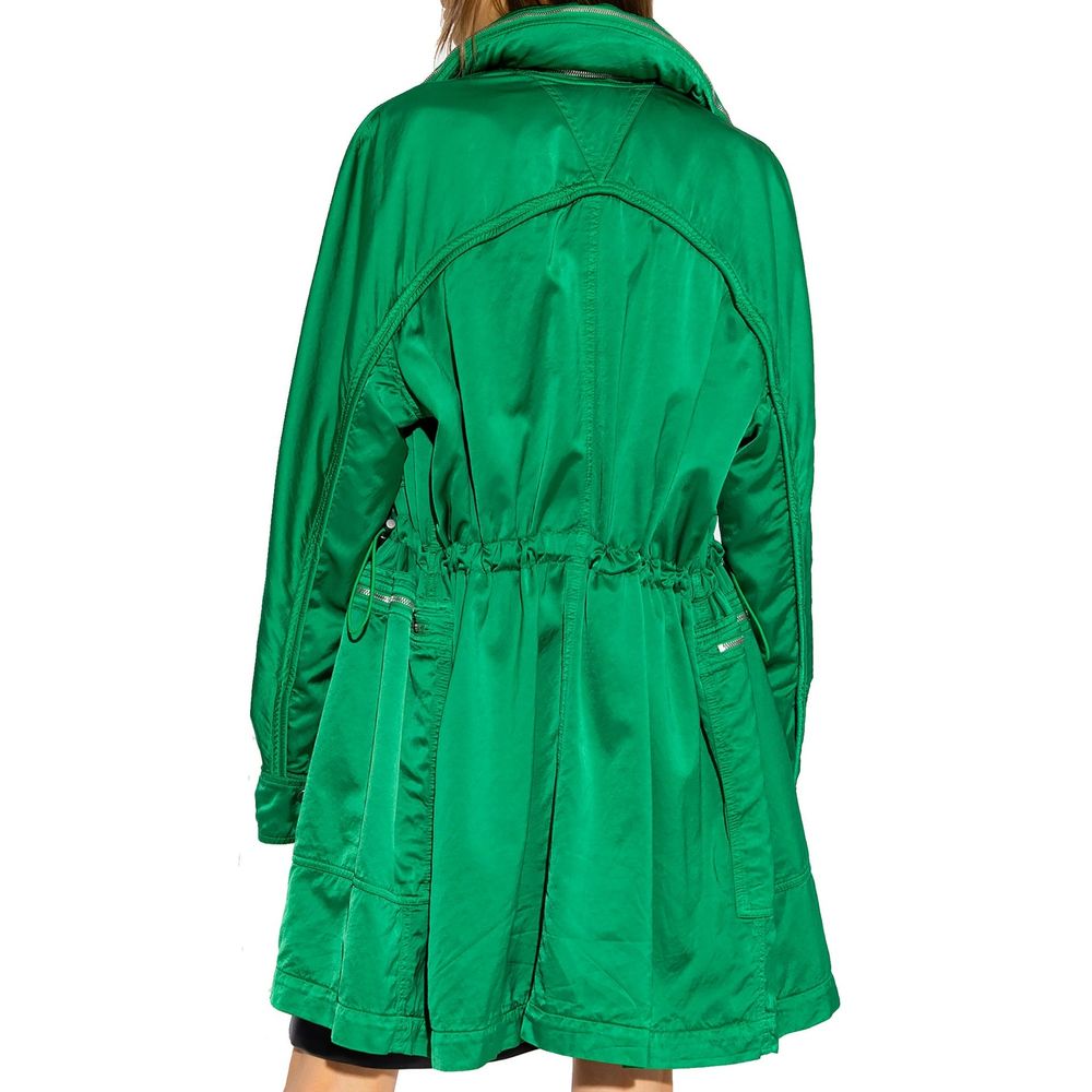 Parka with foldaway hood