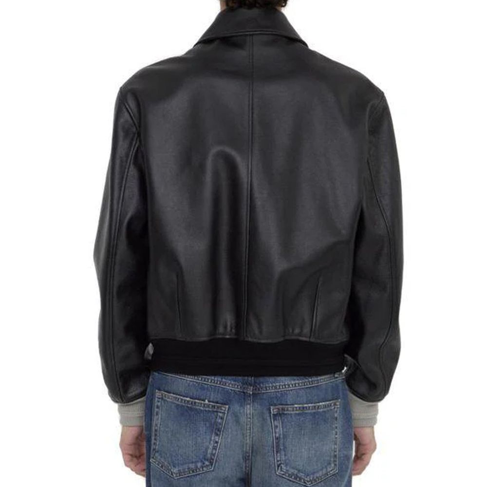 Giacca in pelle nera