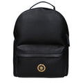 Black leather backpack