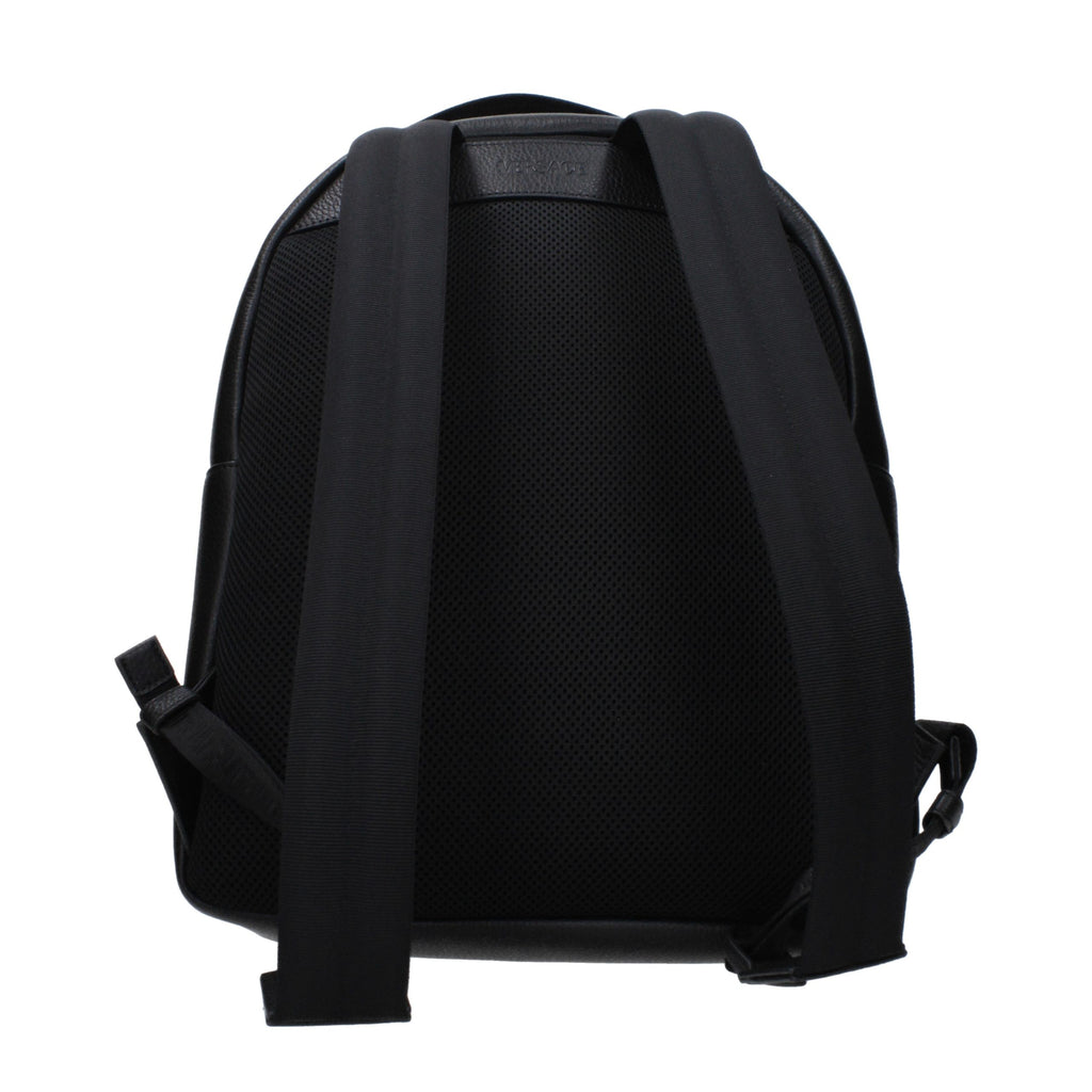 Black leather backpack