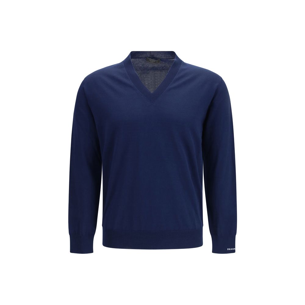 Maglione in cotone con scollo a V