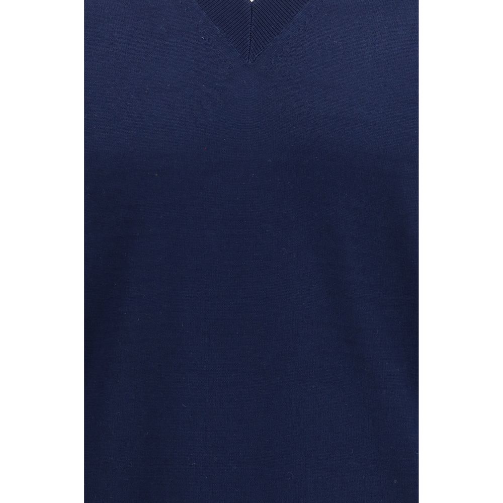 Maglione in cotone con scollo a V