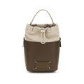 Borsa a secchiello in pelle di vitello marrone