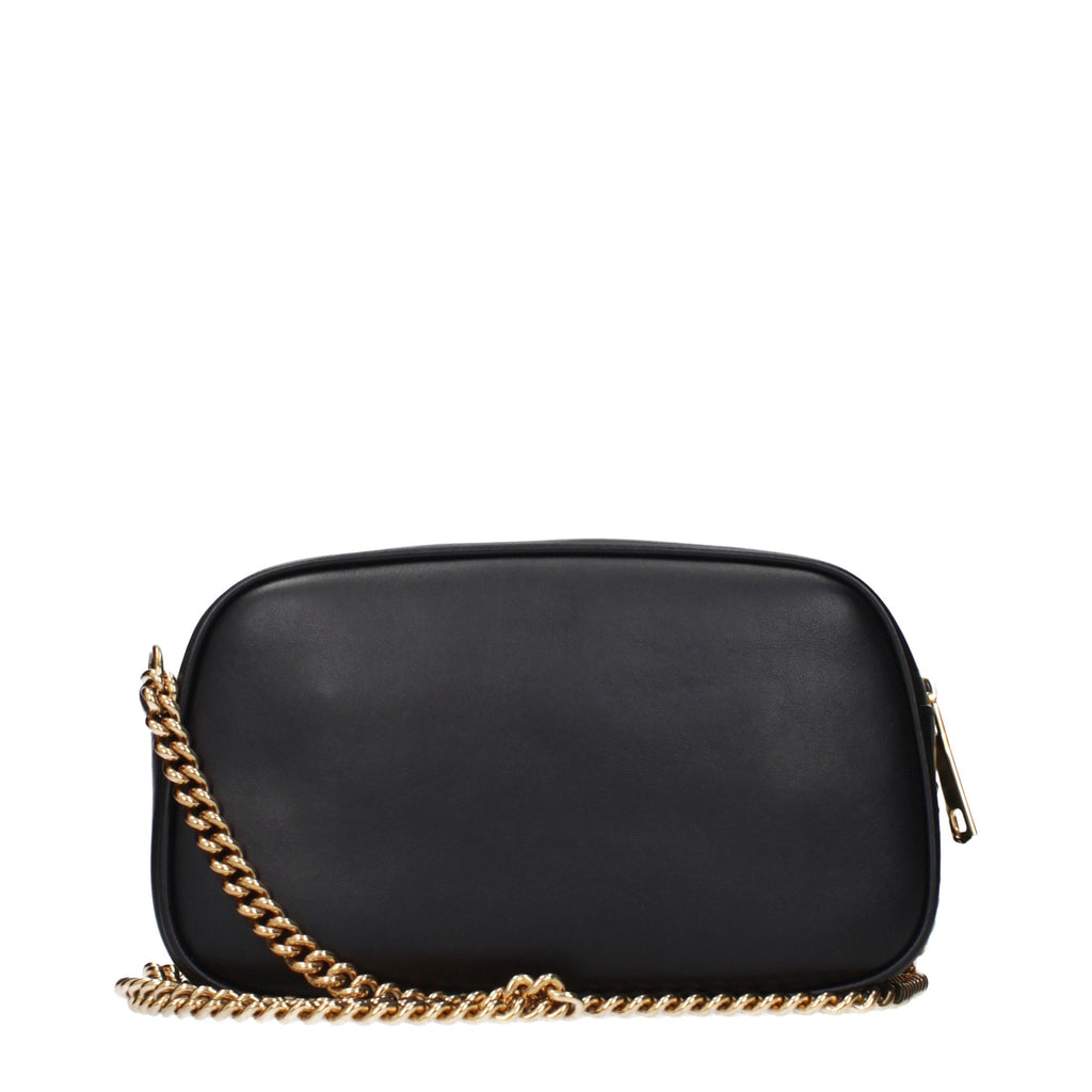 Borsa a tracolla in pelle nera