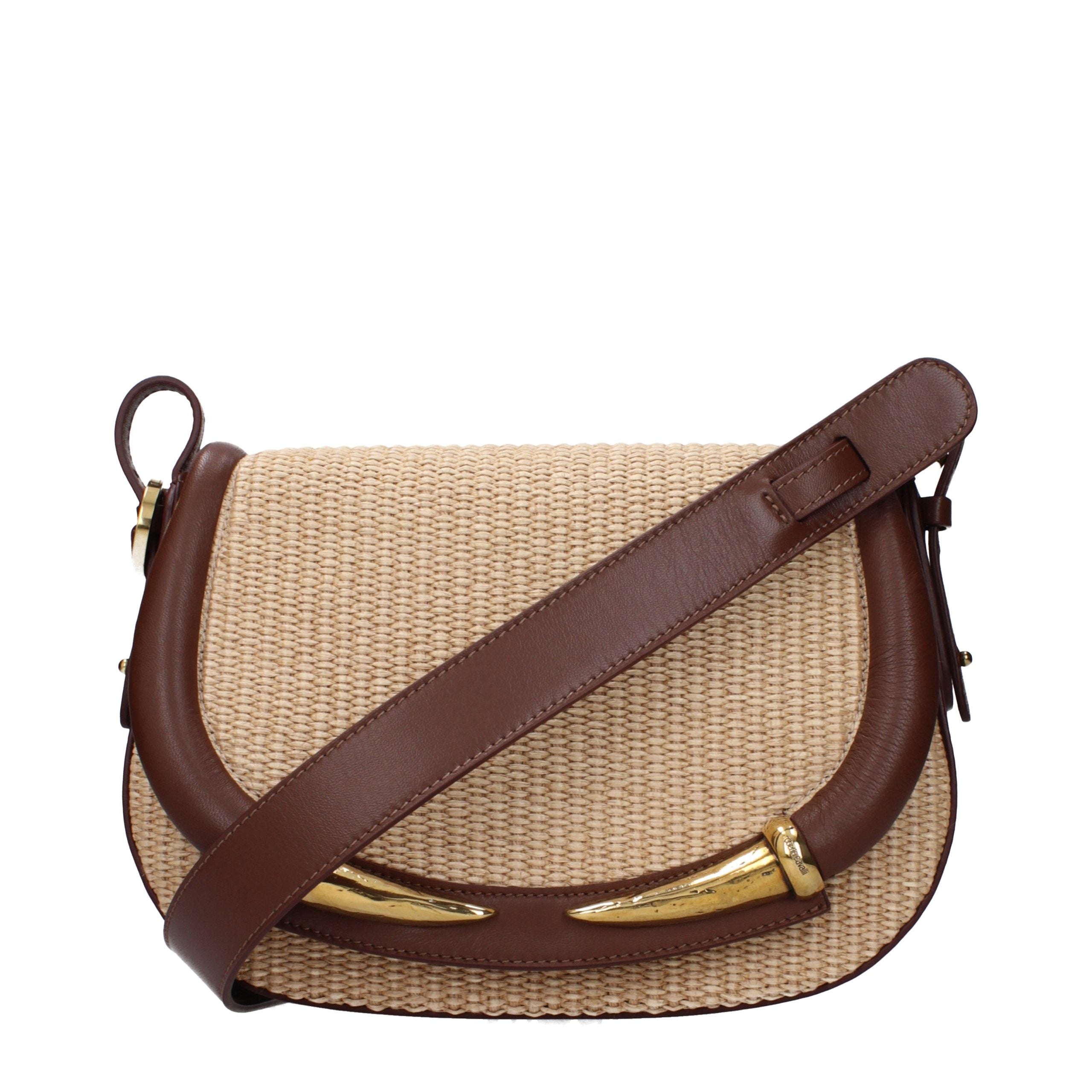 Beige raffia shoulder bags