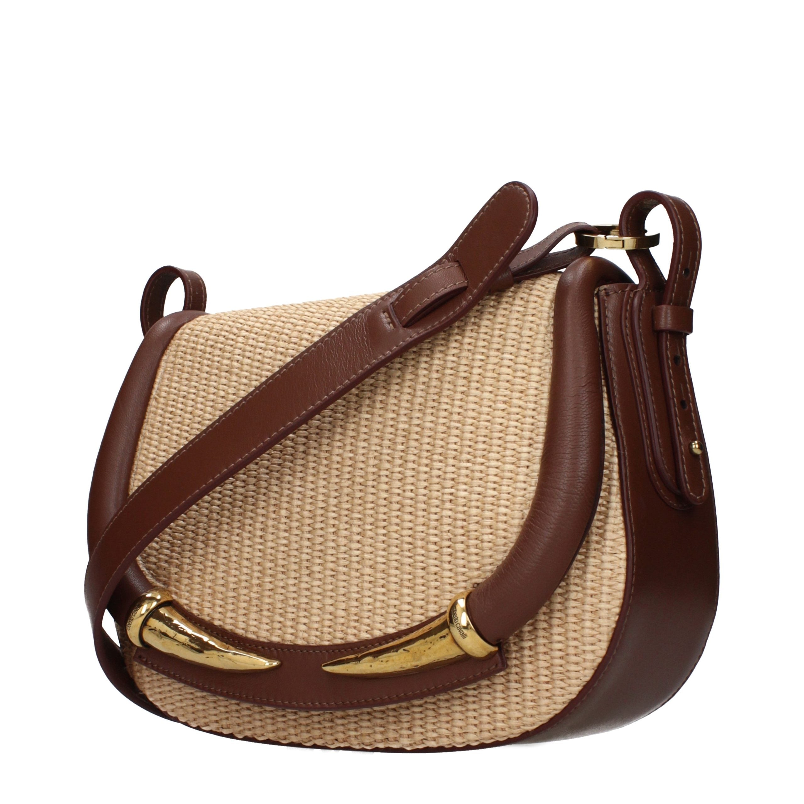 Beige raffia shoulder bags