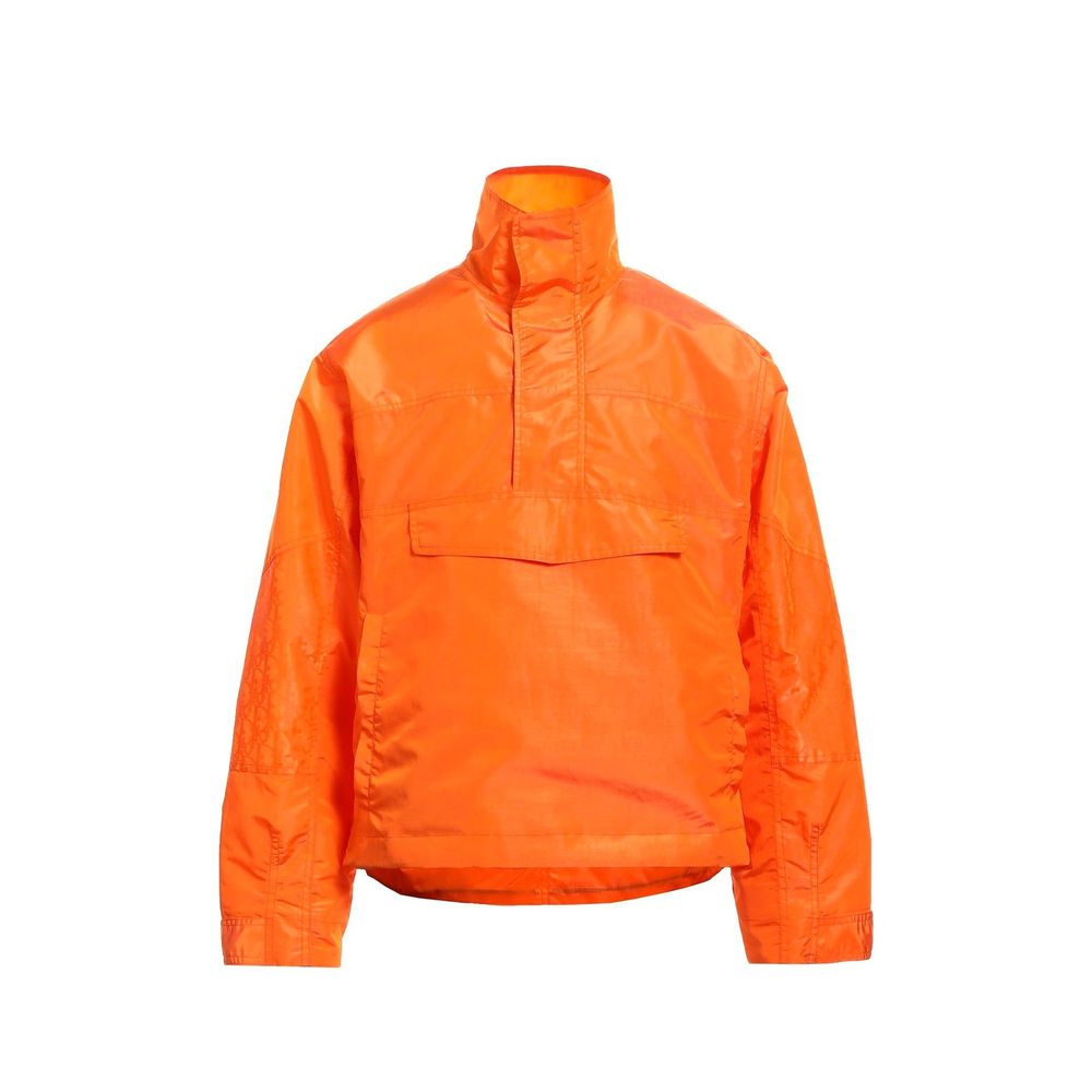 Orange jacket with front pocket