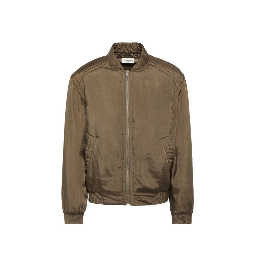 Jacket with ribbed trims