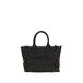 Black beach tote bag
