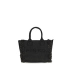 Black beach tote bag