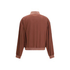 Burgundy silk jacket