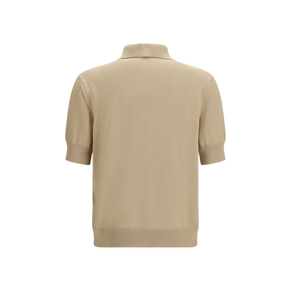 Polo in cotone beige